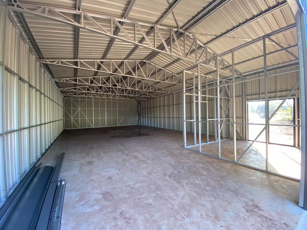Shed Under Construction - Homes And Sheds Australia Wide