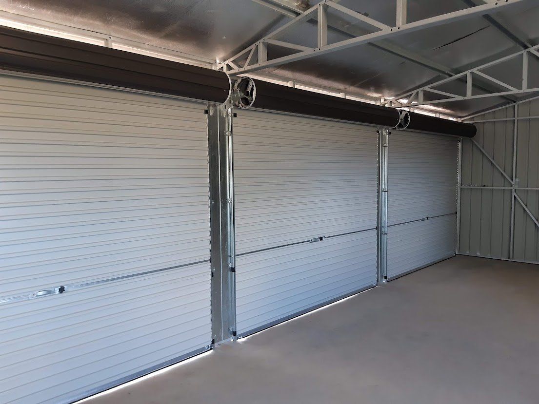 Three Rolling Doors In Shed - Homes And Sheds Australia Wide