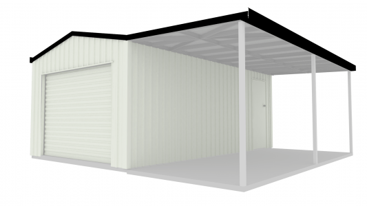 Rendered Metal Shed Design - Homes And Sheds Australia Wide