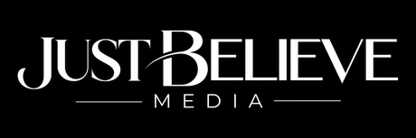 Just Believe Media logo in white text on a black background