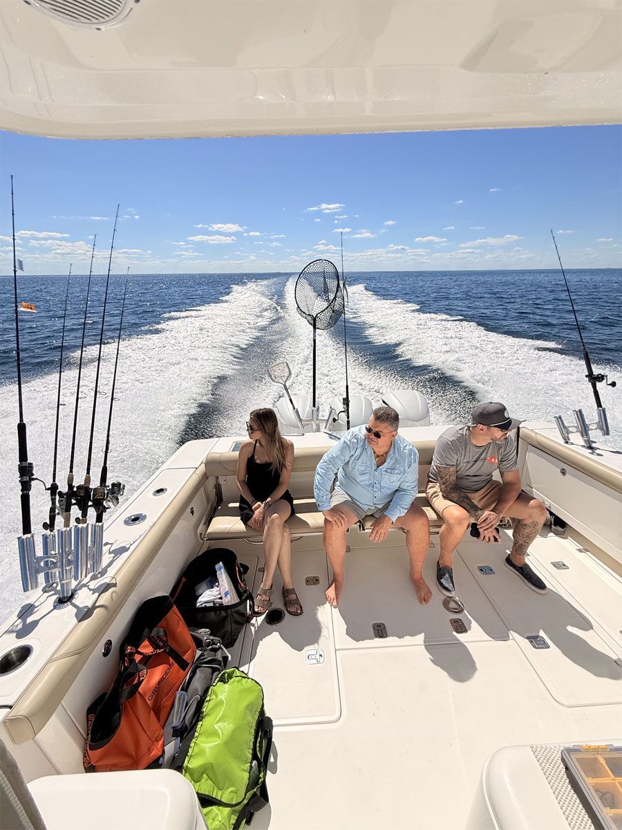 Heading out for a day of fishing aboard Salty Savage
