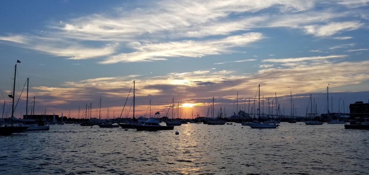 Newport Harbor at Sunset