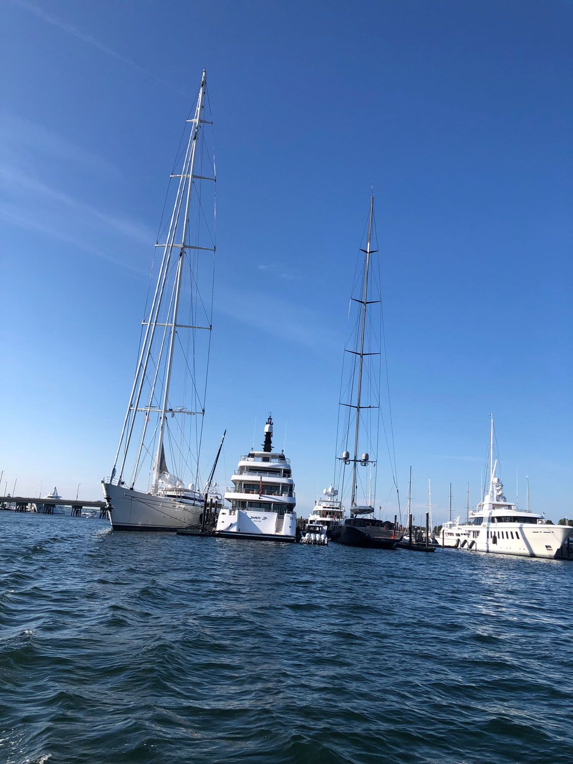 Tour Newport Harbor Mega Yachts