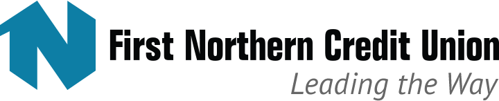 Logo for First Northern Credit Union. A teal N shape and black text on a white background.