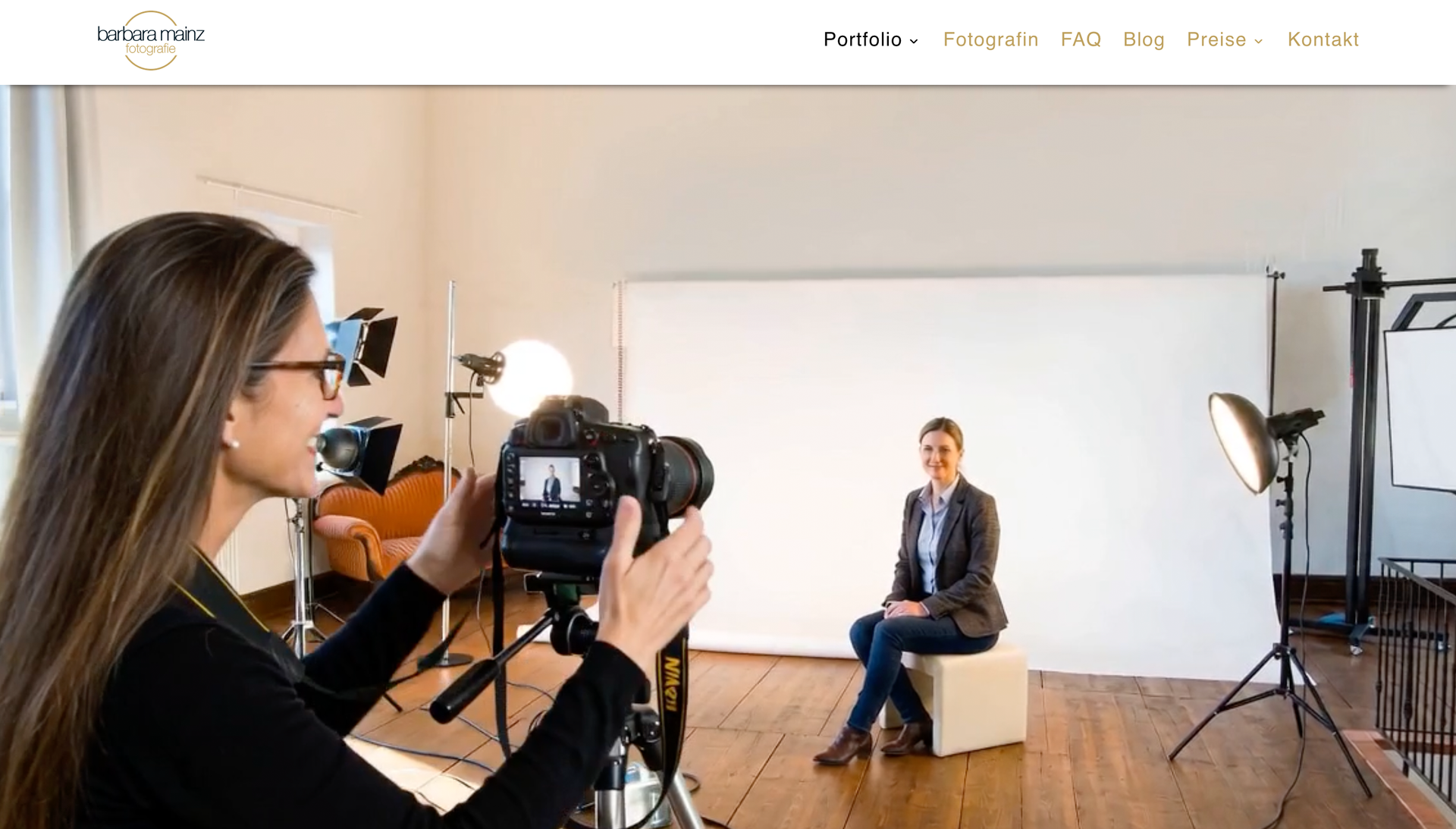 Projekt Screenshot Barbara Mainz Fotografie von XY110 Internetagentur