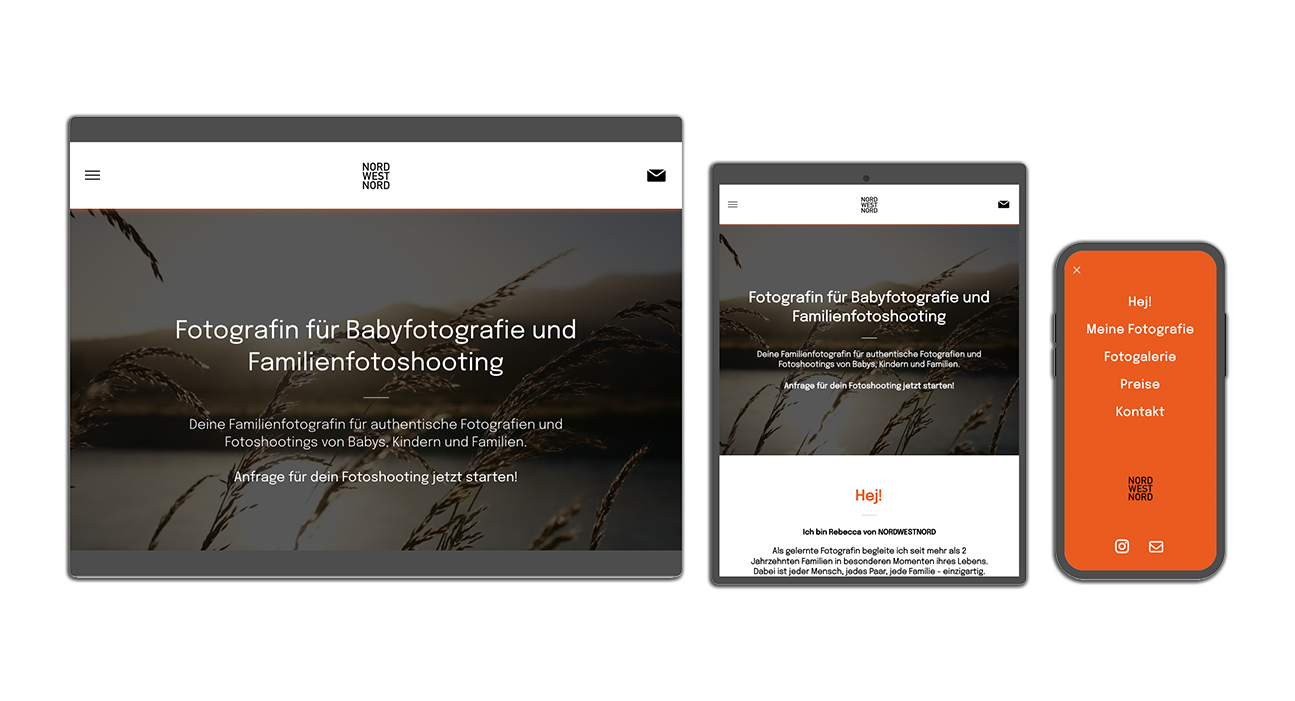 Projekt nordwestnord.de Projekt nordwestnord.de der XY110 Internetagentur in drei unterschiedlichen Varianten für Desktop, Tablet und Smartphone.