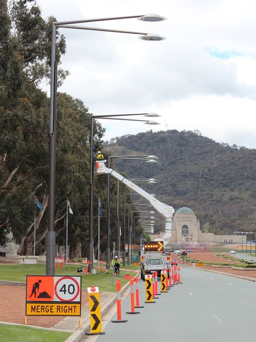 Anzac Parade streetlight upgrades