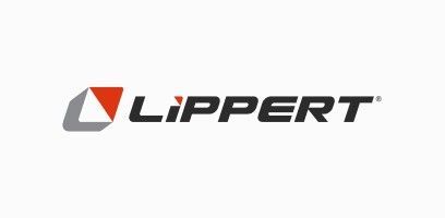Lippert logo with black text and orange-gray emblem on a white background
