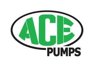 ACE Pumps logo with green “ACE” inside a black oval and black “PUMPS” below