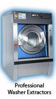 Professional Washer Extractors Blue Design — Fresno, CA — ALCO Services