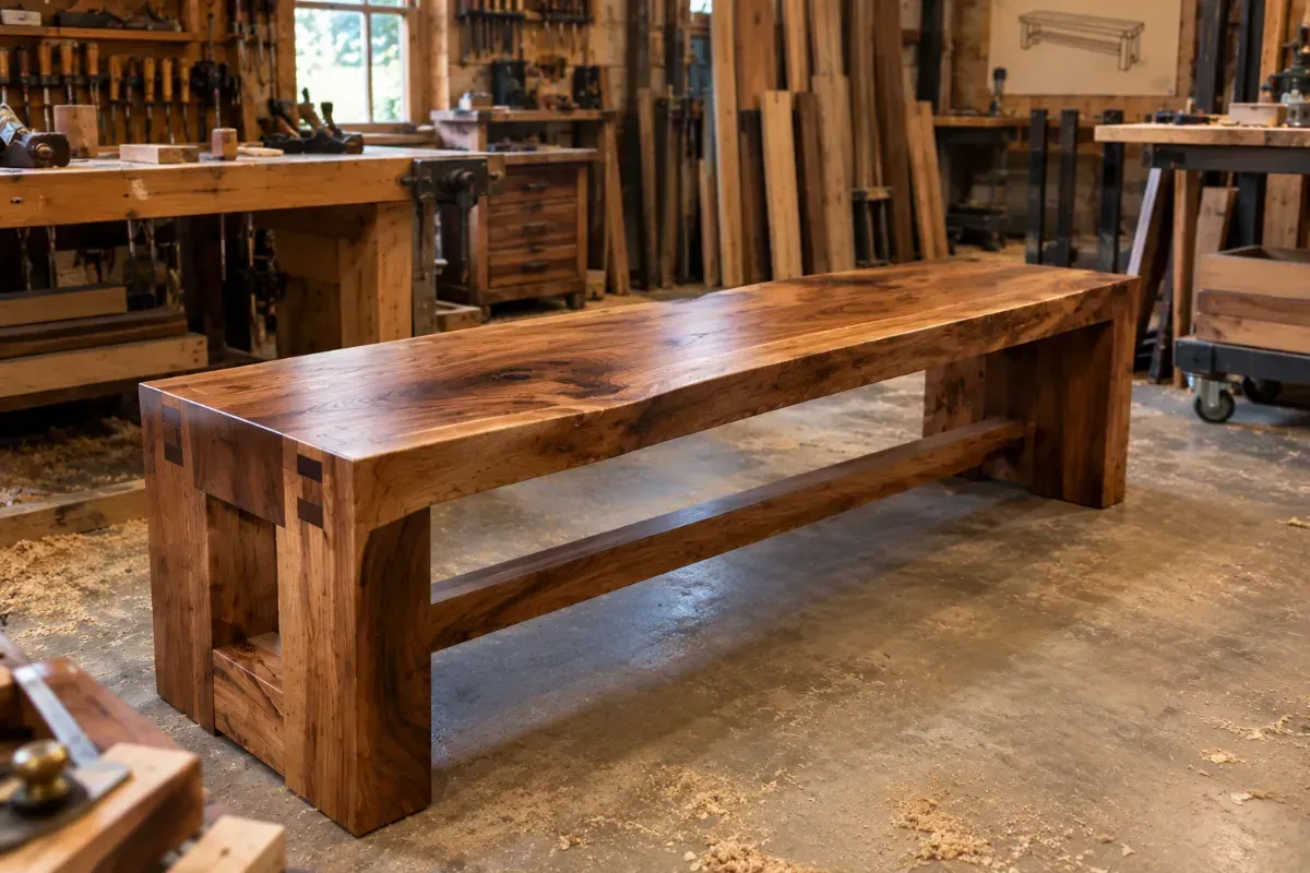 Live-edge wood coffee table with turquoise resin inlay and black metal legs indoors