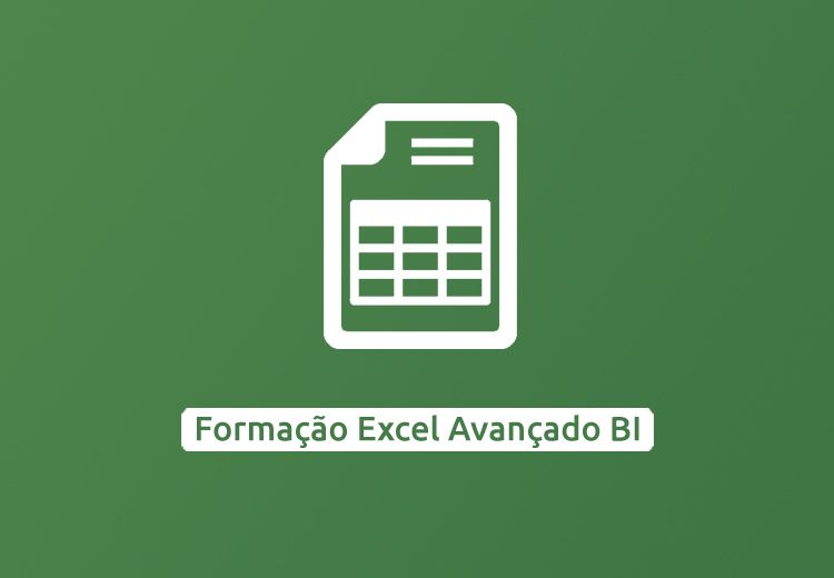 White Excel icon em um fundo verde com texto