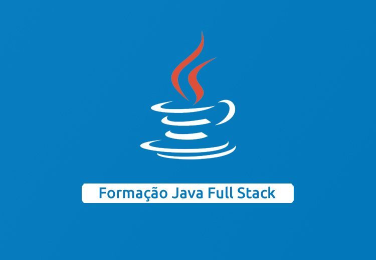 Java cup logo with flames, over