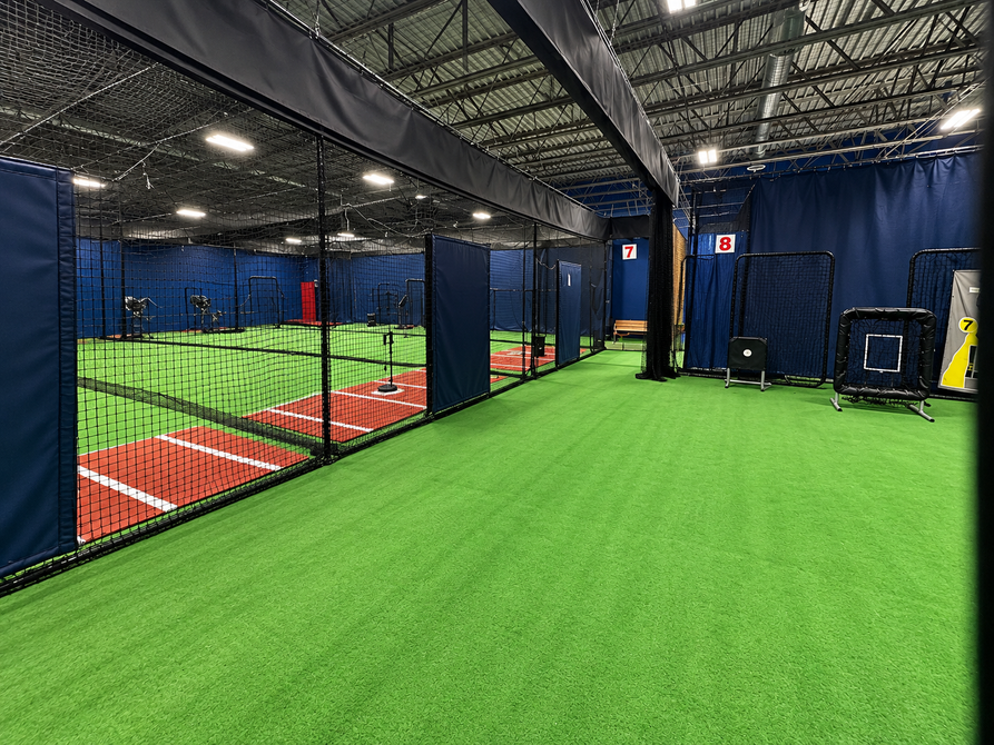 Row of batting cages at CENTRAL
