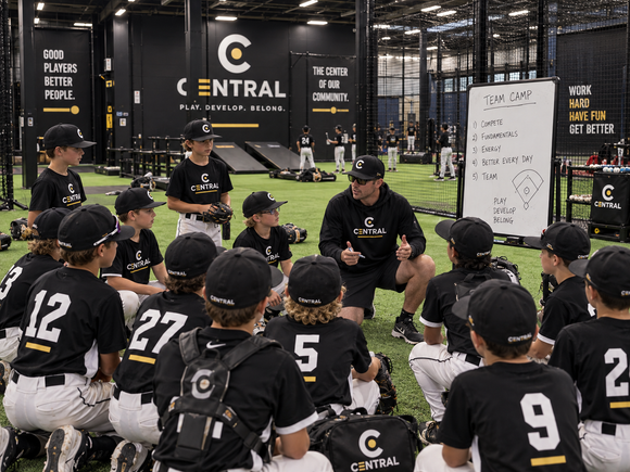 Team practicing together at CENTRAL