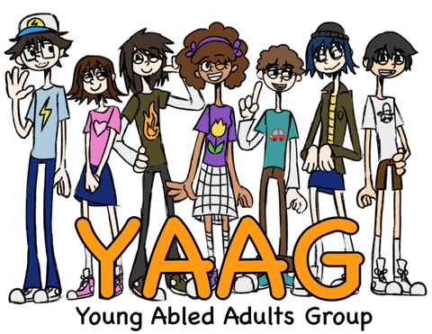 YAAG logo: colorful abstract design with the words YAAG and 