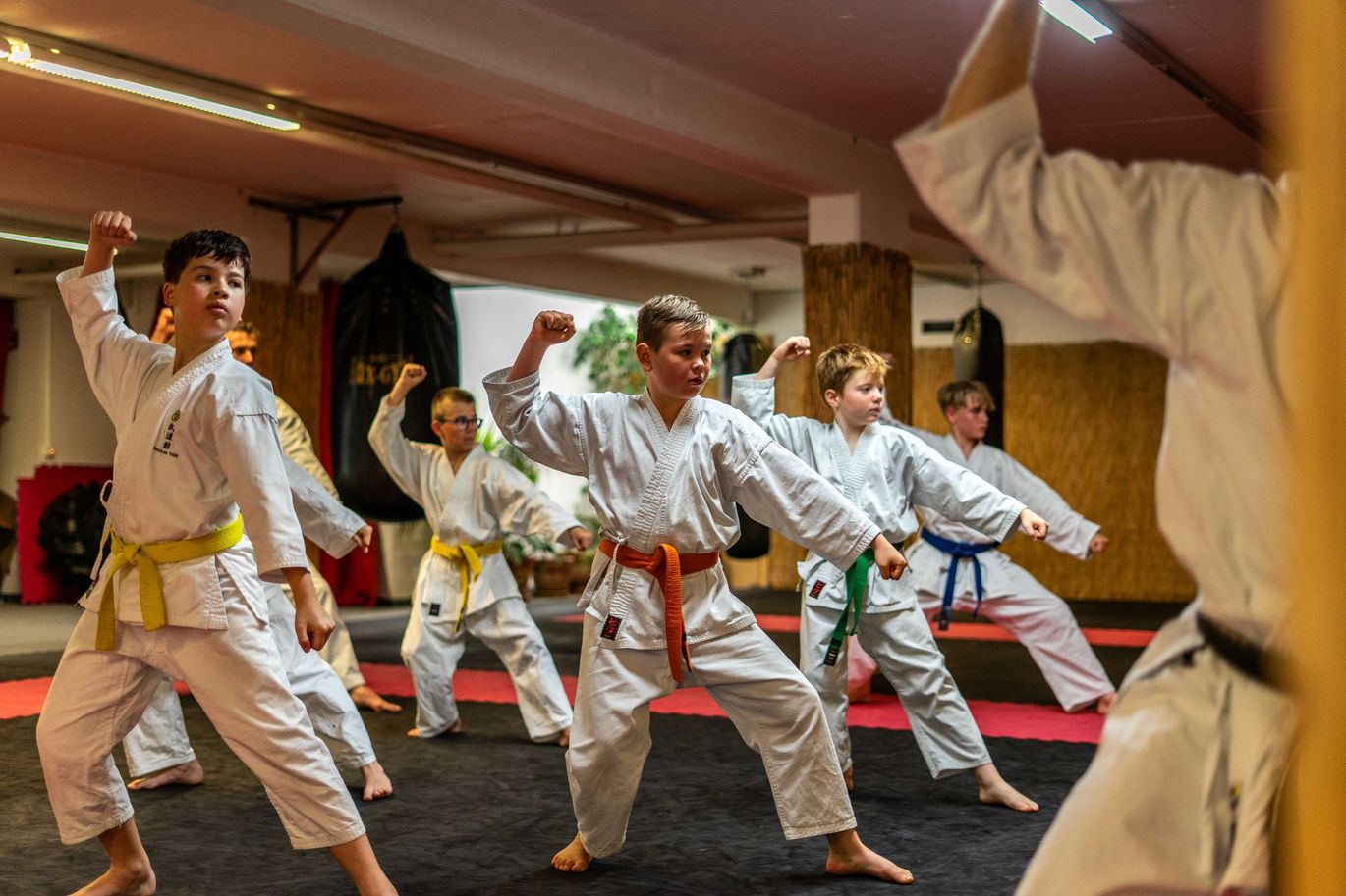 Karategruppe Kinder Karatetraining.