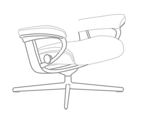 Ekornes Stressless Recliner has a criss-cross base option.