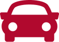 Red car icon on white background