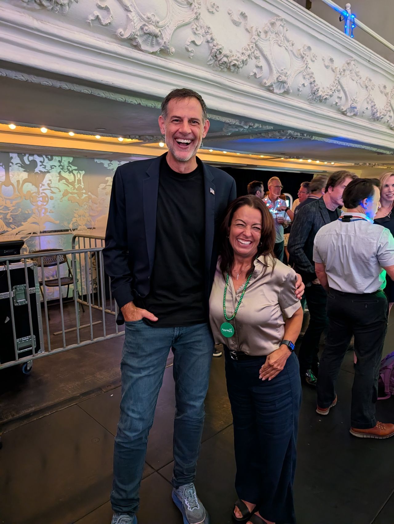 Mike Brewer and Cecilia Cossio are all smiles at Podcast Palooza