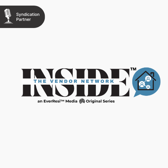 Logo for “Inside the Vendor Network” with blue house icon and Syndication Partner badge