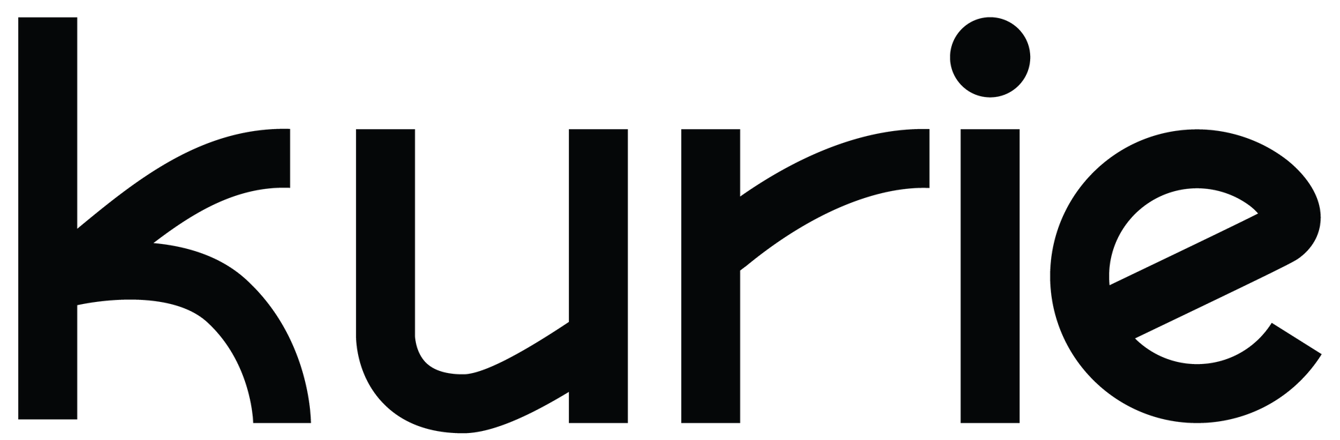 Black lowercase “kurie” logo in a bold sans-serif font on a white background