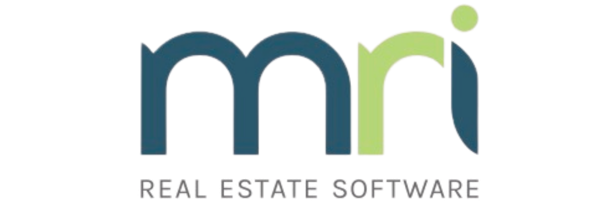 MRI Real Estate Software logo in blue and green with gray text