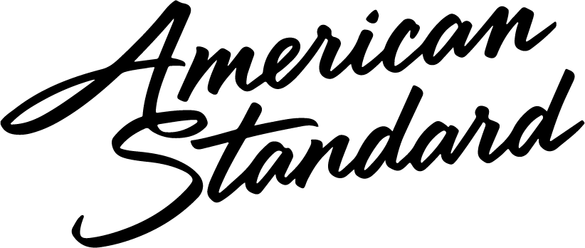 A black and white logo for american standard on a white background.