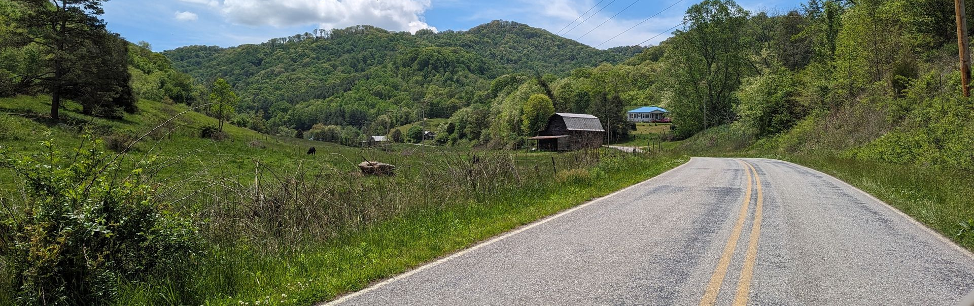 Jonathan Creek valley roads near Fox Run Apartments, Waynesville NC