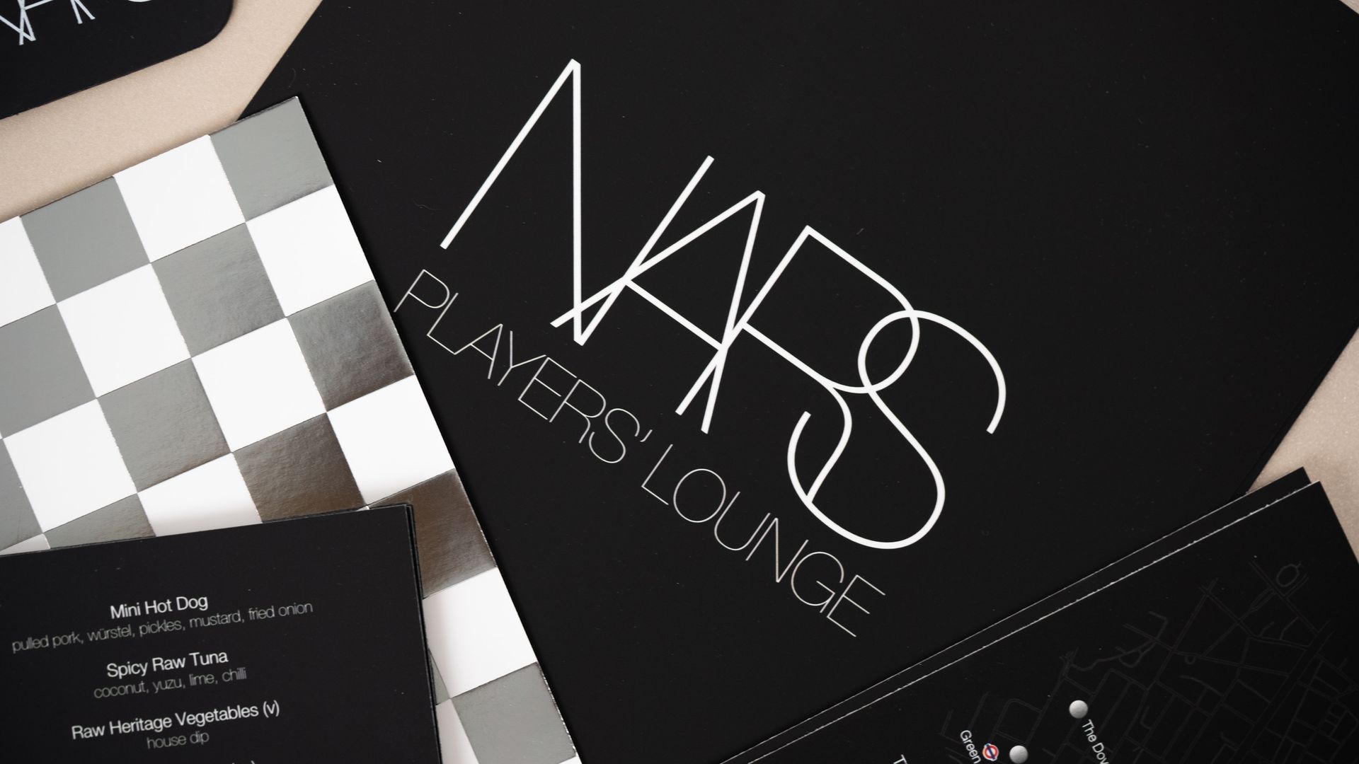 Bespoke black Nars branded gift box.