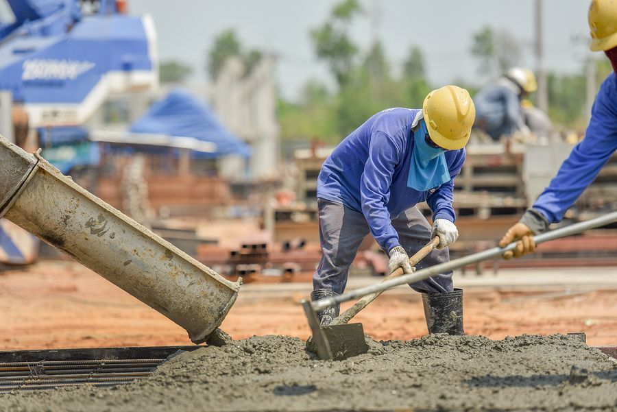 a group of men working on a construction site