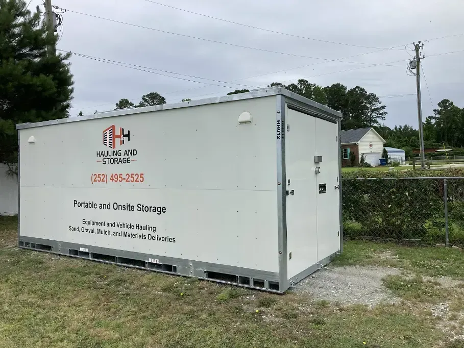 White storage container with 