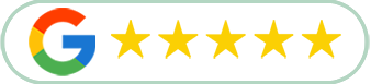 Google logo with five gold stars, indicating a 5-star rating.