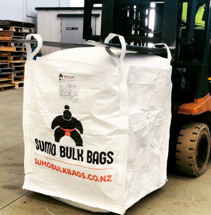 Spring promo for Sumo Garden Bags, showing soil bags, seed packets, and green garden icons.