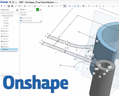 A computer screen with the word onshape on it