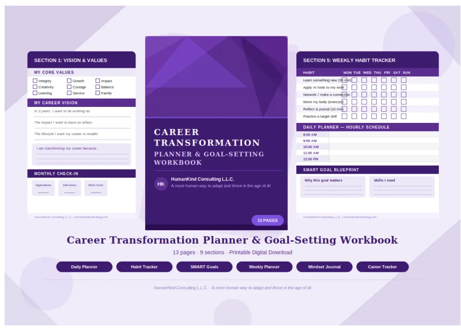Your Career, Your Terms: The AI-Era Planner & Workbook for Career Changers