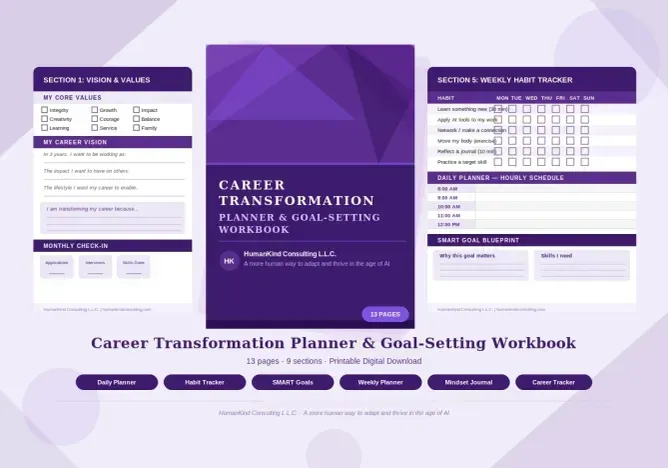 Your Career, Your Terms: The AI-Era Planner & Workbook for Career Changers