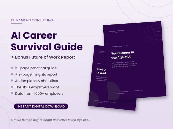 AI Career Survival Guide + Bonus Future of Work Report, Career Change PDF, Layoff Recovery, Reskilling Roadmap Download