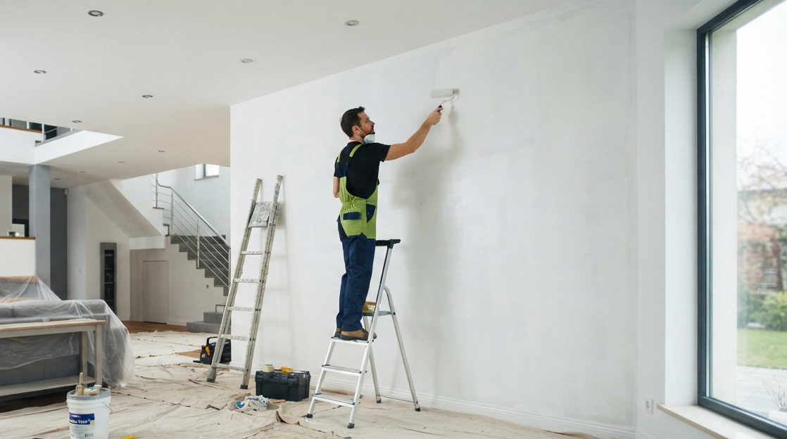 Porterville Painters preparing walls for a professional painting project