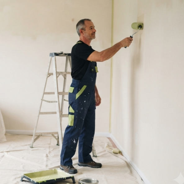 Painting contractor from Porterville Painters reviewing a project