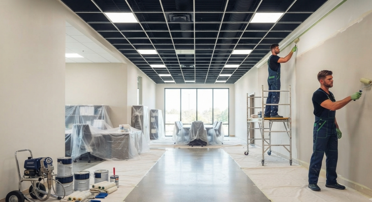 Professional commercial painting for a Porterville business property