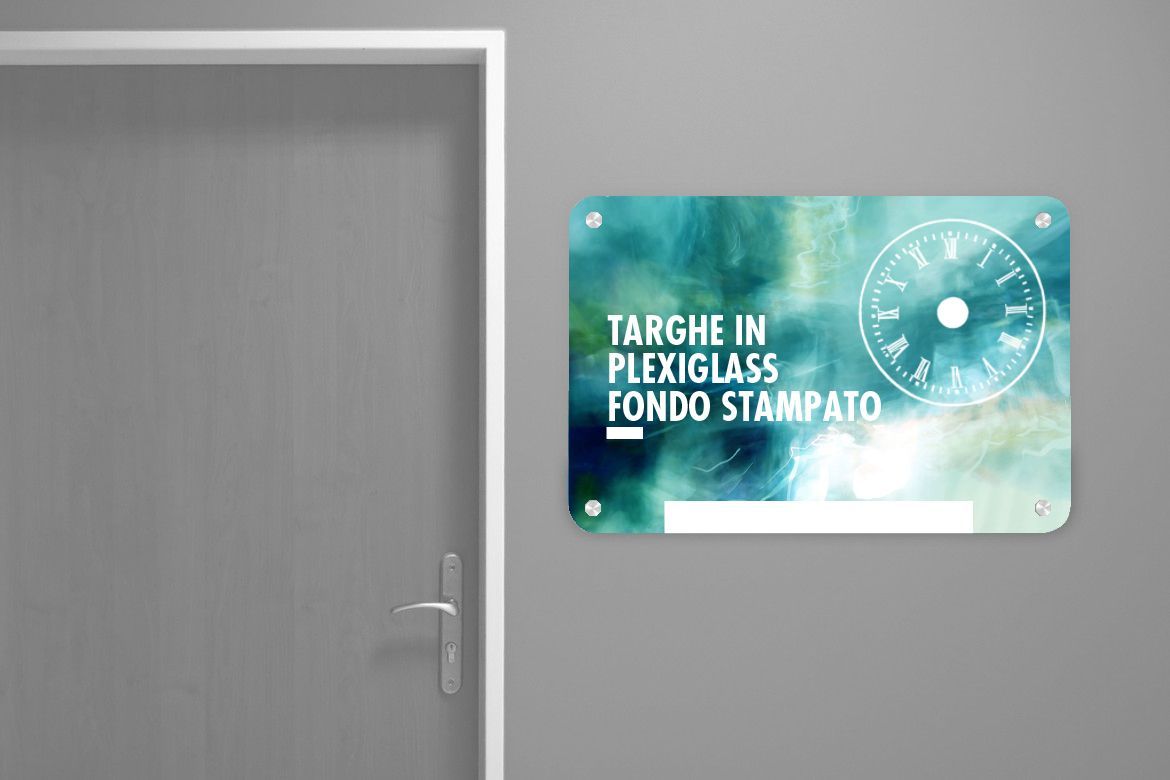 targa plexiglass fondo stampato - area stampa digitale frosinone