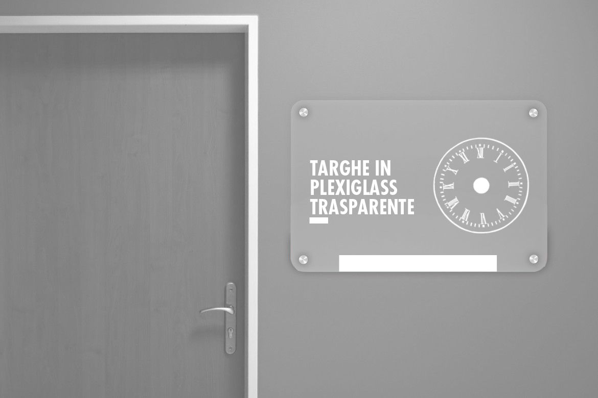 targa in plexiglass trasparente - area stampa digitale frosinone