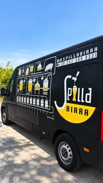 Decorazione furgone Spilla Birra realizzata da Area Stampa Digitale