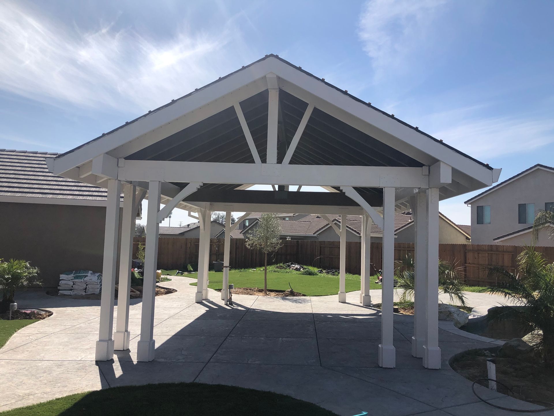 Patio Cover installation Before & After Photos Sacramento