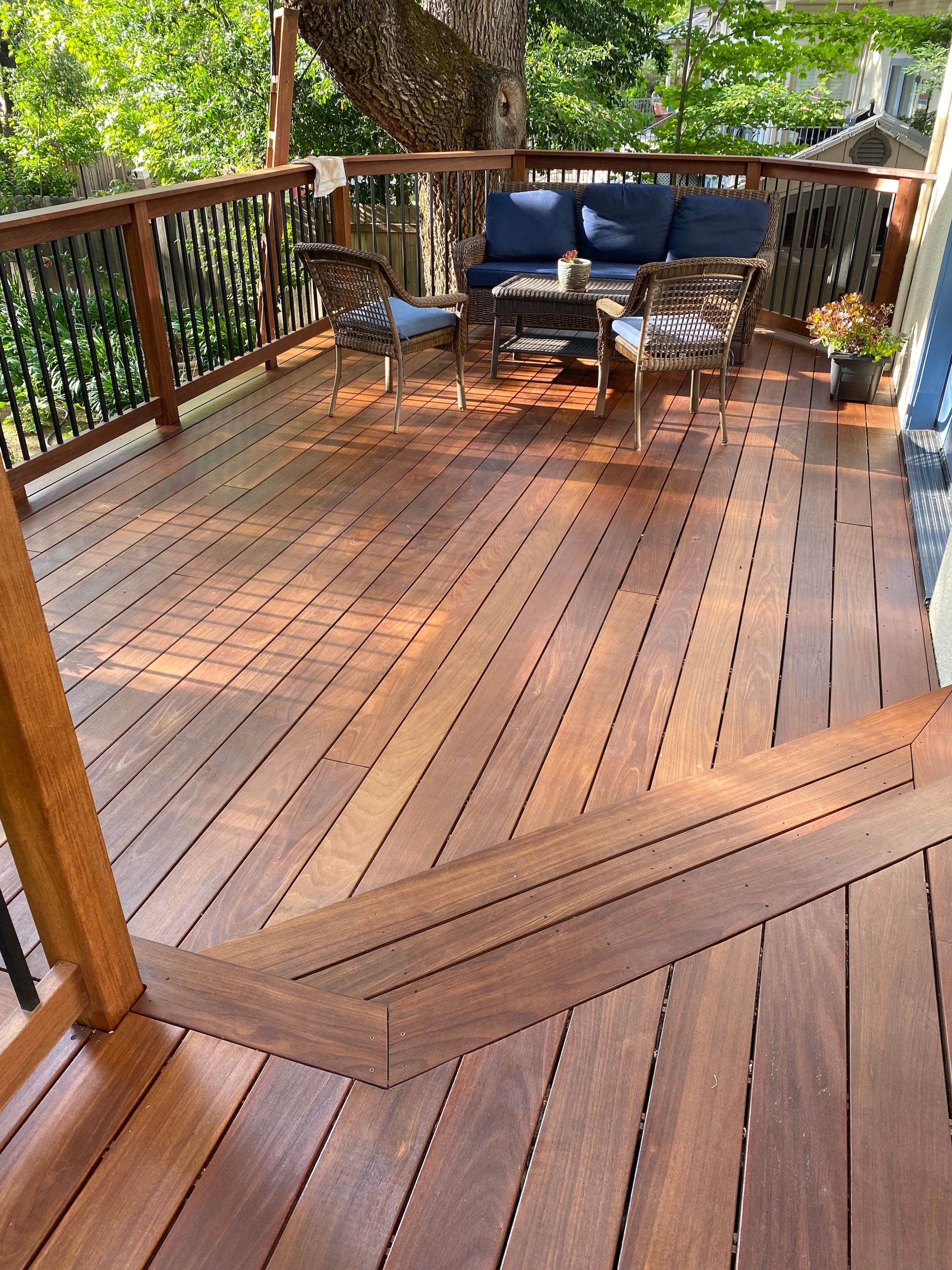 custom dark wood fencing
