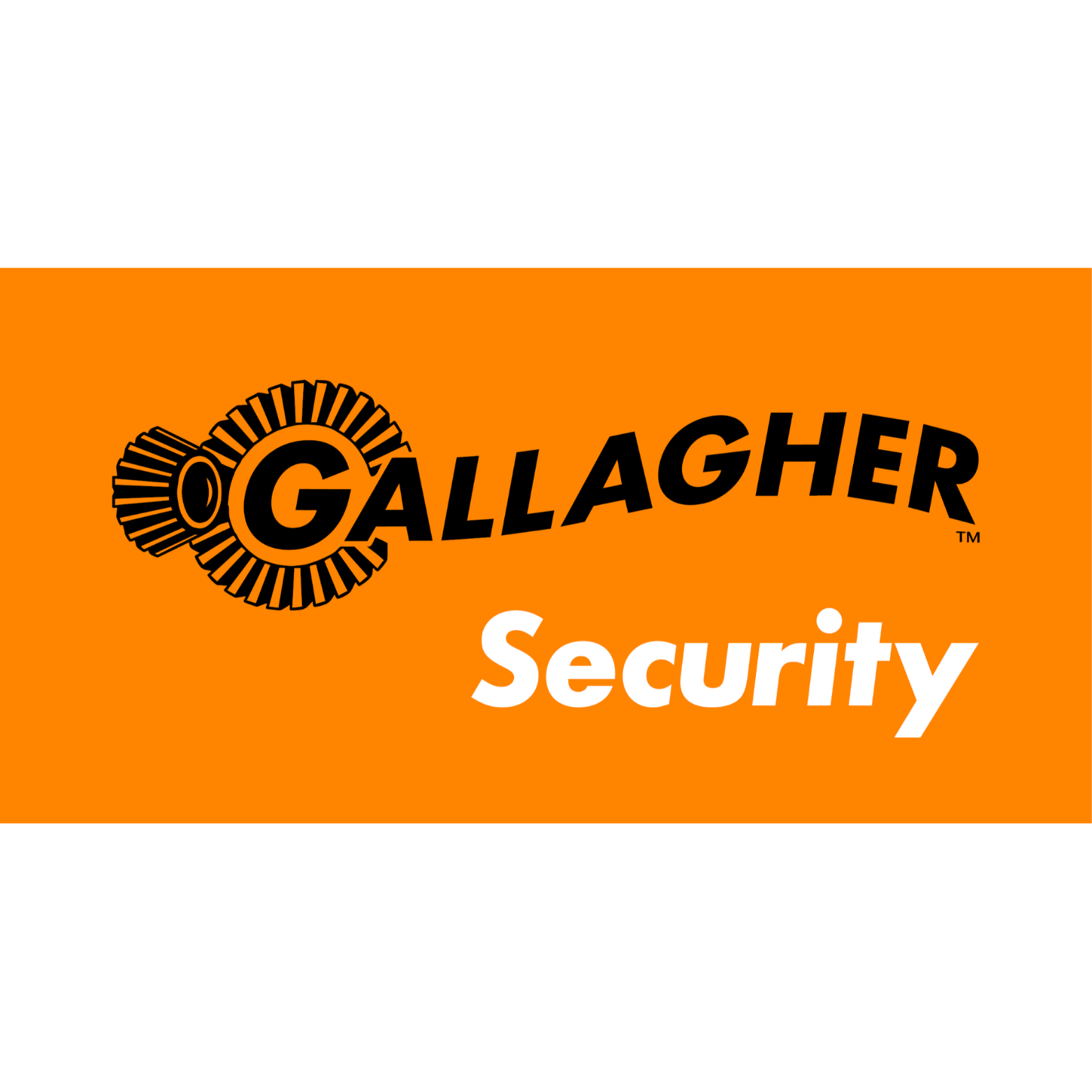 Gallagher Security logo on an orange background