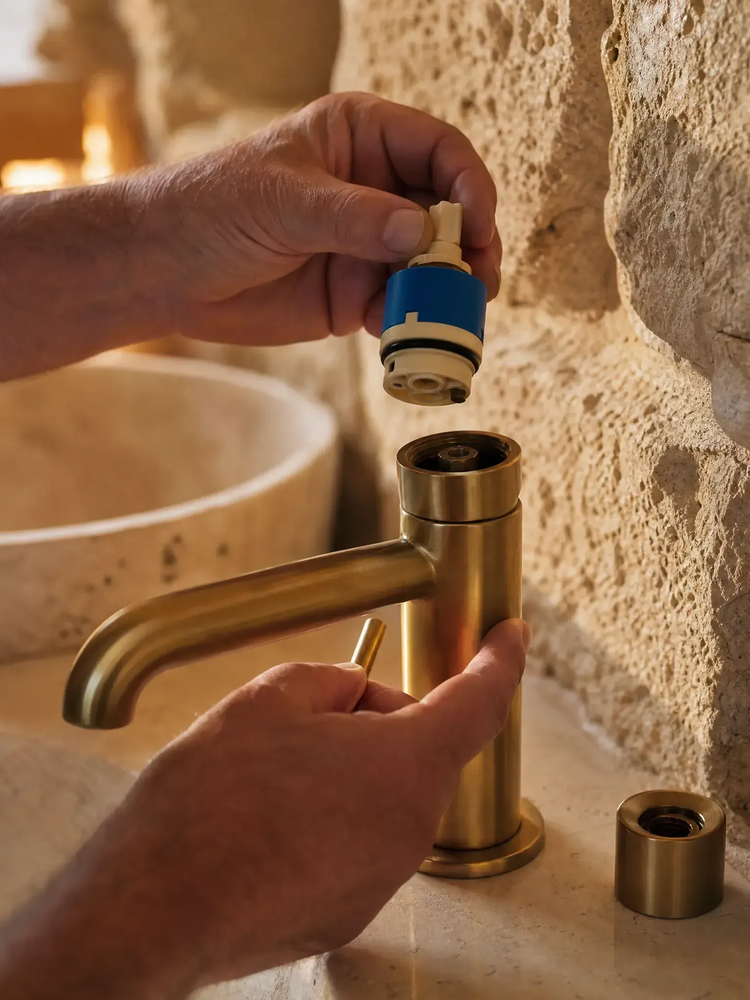 English speaking plumber carrying out a general plumbing repair in an Algarve property