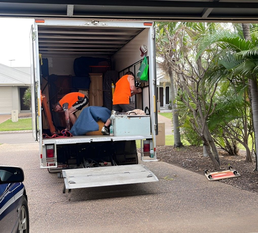 Removalists Townsville Professional Team Loading Moving Truck — Uplift Removals in Burdell, QLD