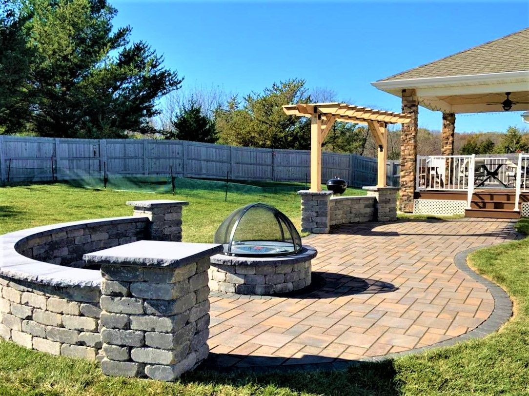 custom fire pit install in denver iowa